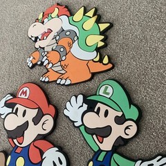 Super Mario Luigi Bowser Party Foam Decorations From Club Nintendo Very Cute!
