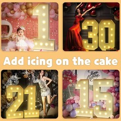 Marquee Numbers Light Up Number 5 Large 4FT Pre Cut Foam Board Kit Birthday