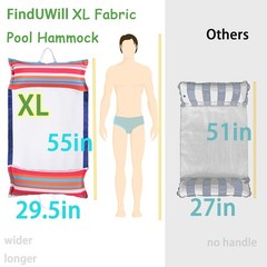 Pool Hammock Floats, XL, 2Pack Inflatable Water Floaties 4-in-1 (Saddle, Loun…