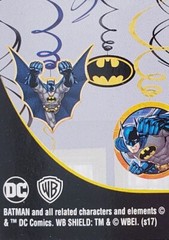 BATMAN DC COMICS Swirl Decorations 12 Pcs Value Pack Birthday Party Spiral New