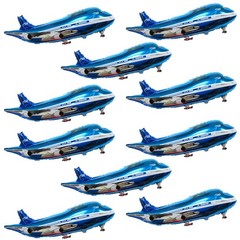 10 Pcs Large Blue Airplane Balloons 31inch for Birthday Party Decor