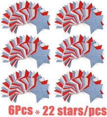 6 Pack Patriotic Star Streamers 4Th Of July American Independence Day (50 Feet)