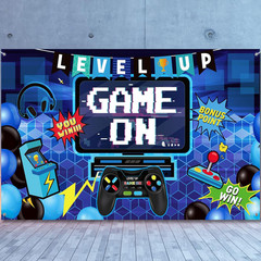 Video Game Party Decoration Video Gaming Photo Backdrop Background Birthday Phot