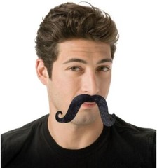 Self-Adhesive Mustache Party Costume Accessory – 2″ x 5″, Black, 1 Pc