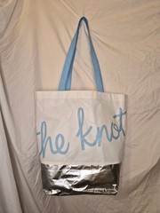 Bundle 2 Bride Totes The Knot & Canvas Gold Glitter Bachelorette Bride Bag Set 2