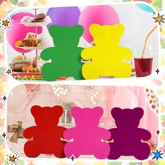 Amyhill 6 Pcs 23″ H Bear Cardboard Cutout Colored Animal Birthday Decor