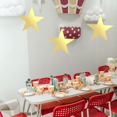 30 Pcs Gold Star Cutouts – Double Printed Paper Stars Decoration – 5.9 Inches –