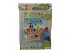 New HAPPY BIRTHDAY Disney Fairies Giant Scene Setter Wall Decorating 5 Pcs