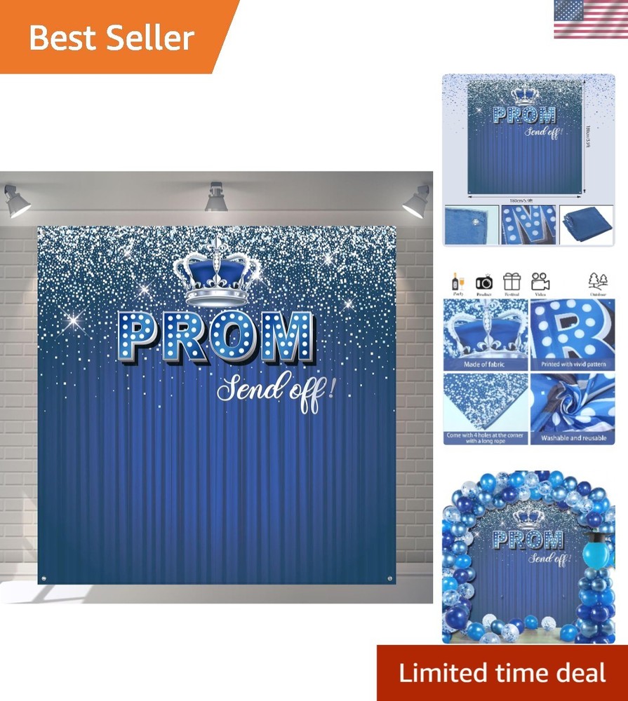 2026 Prom Send Off Glitter Background 5.9 by 5.9 Feet for Stunning Celebration