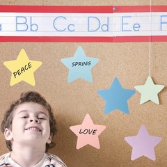 Large Star Paper Cutouts Assorted Colors Bulletin Board 6×6 Inch 72 PCS