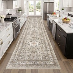 Vintage Hallway Runner Rug 3×12: Large Soft Washable Entryway for Kitchen Lau…