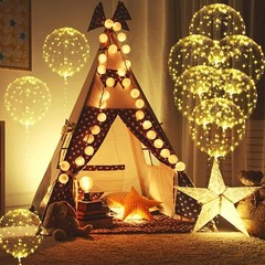 10 Packs LED Light Up BoBo Balloons Wedding Birthday Valentine’s Day Party Decor