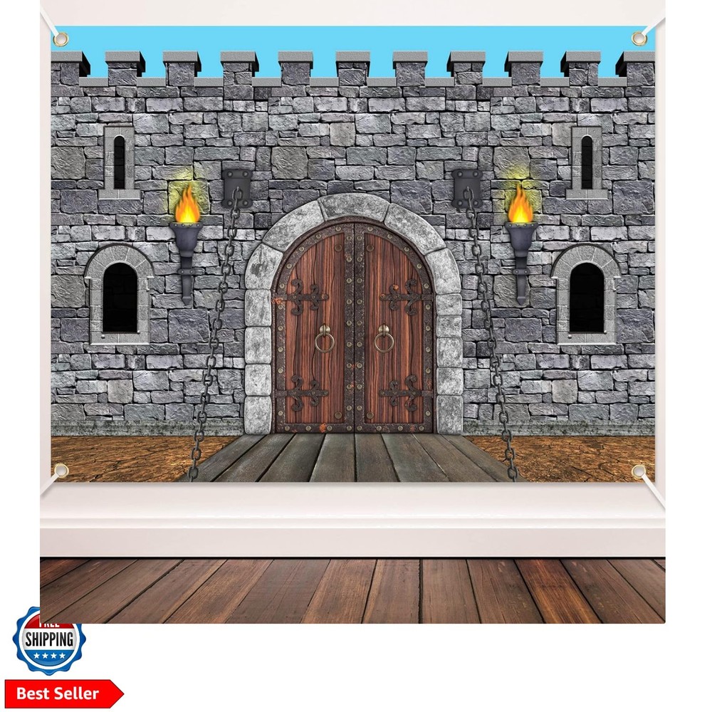 Medieval Party Decorations Castle Backdrop Knight Wall Backdrop Keepers of Th…