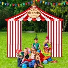 7 Pcs Circus Carnival Theme Party Decorations Circus Cardboard Tent 47 x 51 R…