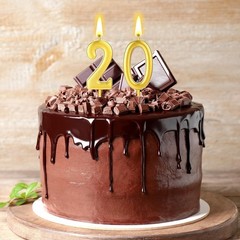 32 Pieces Number Birthday Candles Gold Cake 1.8 inches,