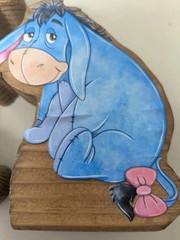 Set 6 Winnie The Pooh Tigger Roo Rabbit Piglet Eeyore Wood Decor Baby Shower