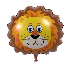 Lion Face Balloon Bouquet Orange Brown Kids Birthday Party balloons