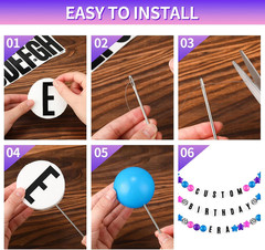 Giant Friendship Bracelet Garland Kit, DIY Birthday Banner with Letters Ball Jum