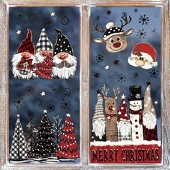 Horaldaily 50 PCS Christmas Window Cling Sticker, Red Xmas 11.5 x 8.3,