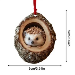 2025 Animal Christmas Ornaments 2D Cute Acrylic Raccoon Cat Owl Squirrel Animal