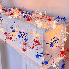 [Timer] 2 Pack 4Th of July Decorations 250Th Anniversary Red White and Blue Ligh