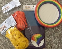 NEW PRIDE LGBTQ Rainbow Party Supplies Plastic Tablecloth Paper Plates Balloons