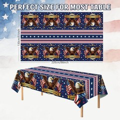 Vibrant 250th Anniversary Tablecloths for 4th of July and Memorial Day – 2 Pack