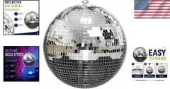 Versatile 12-Inch Disco Ball: Perfect for Weddings, Birthdays & Home Decor