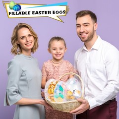 12 Pack 6 Inch Jumbo Clear Easter Eggs Large Fillable Easter Egg Transparent …