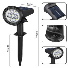 Outdoor Waterproof Solar Spot Light 7LED 10LED for Lawn Garden Warm White RGB