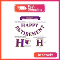 LITAUS Retirement Party Decorations Kit for Women – 16-Piece Elegant Purple Set