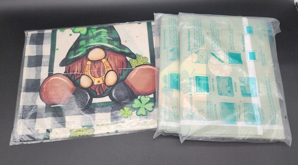 St Patrick’s Day Back Drop 7ftx5ft (2X) &Table Runner (1X) 13″ x 120″ (3 Pieces)