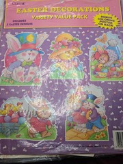 Vintage Easter Decoration Variety Value Pack Cutouts Dicut Paper Retro School