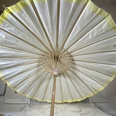 Wood & Paper Parasol Design Umbrellas Yellow Set of 9, Party,Wedding Decorations