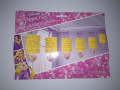 Disney Princess Lantern Garland 12 ft Rapunzel Tangled Paper Napkins Party Lot