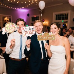 Wedding Party Photo Booth Props Funny Bride Shower Reception Selfie 17 PCS