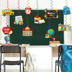 Back to School Decorations Banner,Back to School Banner and Apple Pencil Garland