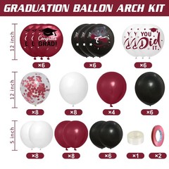 2026 Graduation Decorations – Maroon Balloon Boxes with Letters 2026 Grad & S…