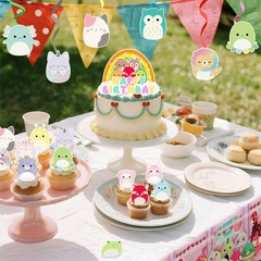 Squishmallow Party Decoration Birthday Supplies Balloon Tablecloth Cake Topper