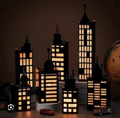 Big Dot of Happiness Party Decorations City Lights 15 Pieces New
