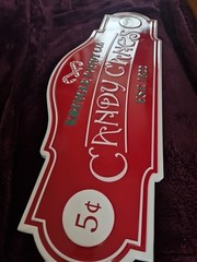 Christmas X Large Tk Maxx Kringle Candy Co Candy Canes Metal Wall Sign Retro