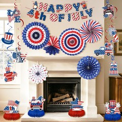 Patriotic 4th of July Decorations Set – Red White and Blue Party Supplies Inc…