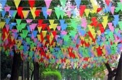 33 Feet 20 Multi Colour Flags, Banner Bunting Party Event Home Garden Decoration