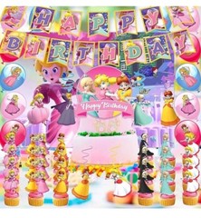 Mario Princess Peach Party Decorations, Mario Princess Peach Birthday Party Supp