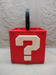 Super Mario Question Block Bucket Storage Container – Nintendo Decor Red