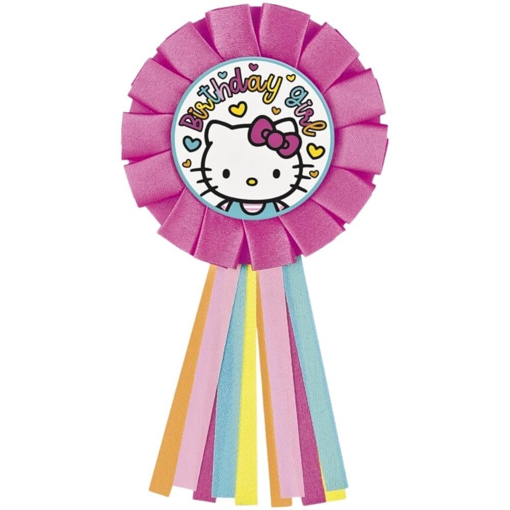 Hello Kitty & Friends Birthday Girl Badge – Multicolor Party Button (3 x 7…