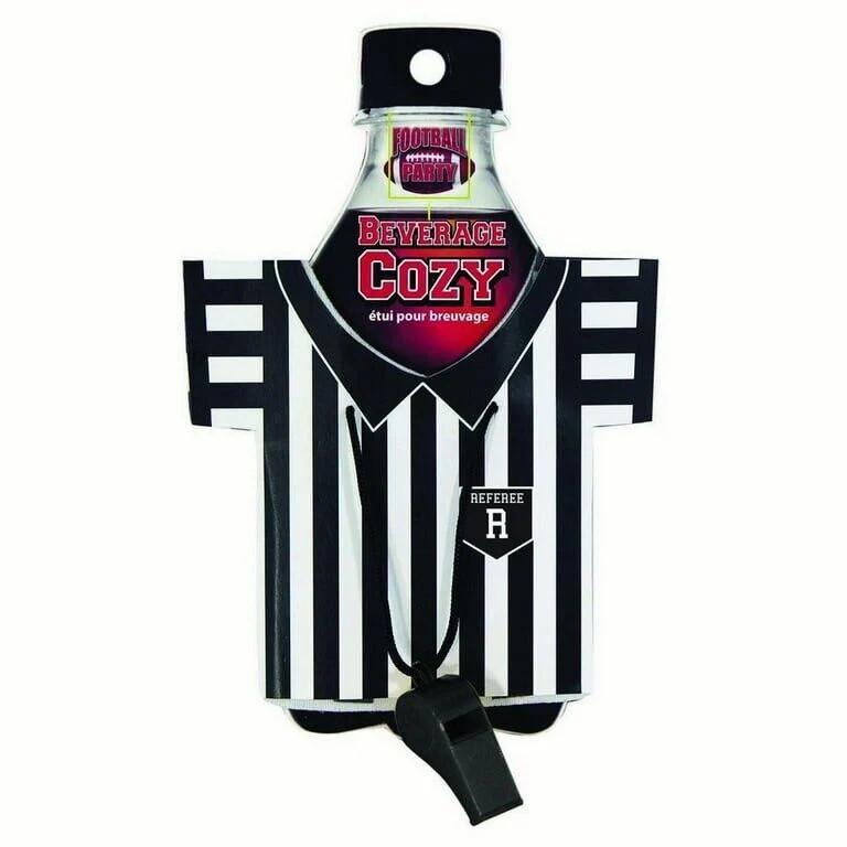 Referee Beer Coozies Can Cooler With Whistle Football Party