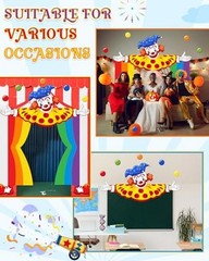 Mindsoft 3 Pcs Carnival Circus Party Decorations Circus Bright Style Multicolor