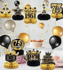 9 Pcs 75Th Birthday Decoration 75 Birthday Party Decorations for Men Women 75 Ye