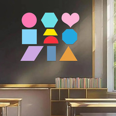 Star Heart Paper Cut-Outs, Assorted Color Shape Cards for Decor &DIY Crafts | CO